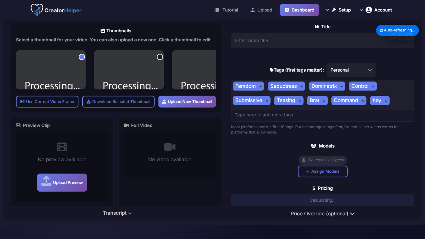 CreatorHelper creator tools
